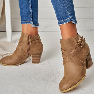 Orthopädische Leder Absatzstiefel