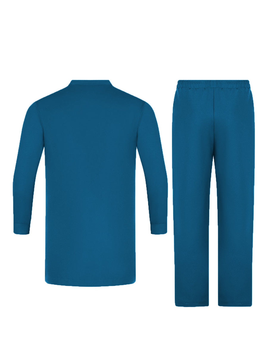 Plus Size Formelles Farbblock-Männer-Set