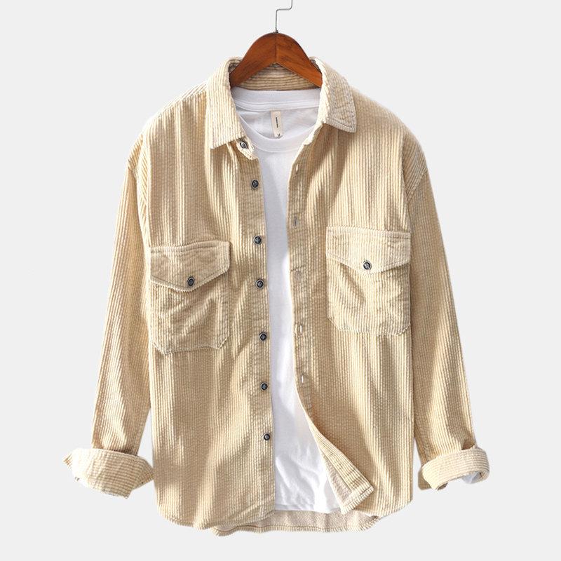 Herren Vintage Cordhemd