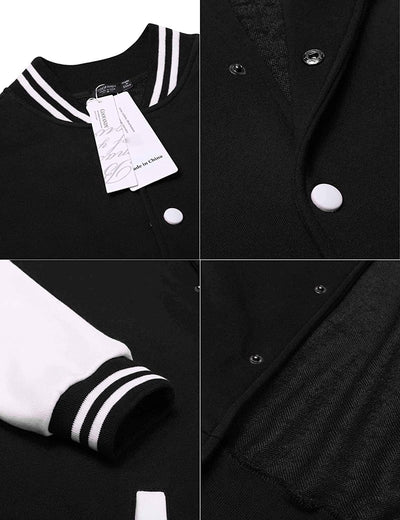 Mode Varsity Baumwoll Bomberjacken