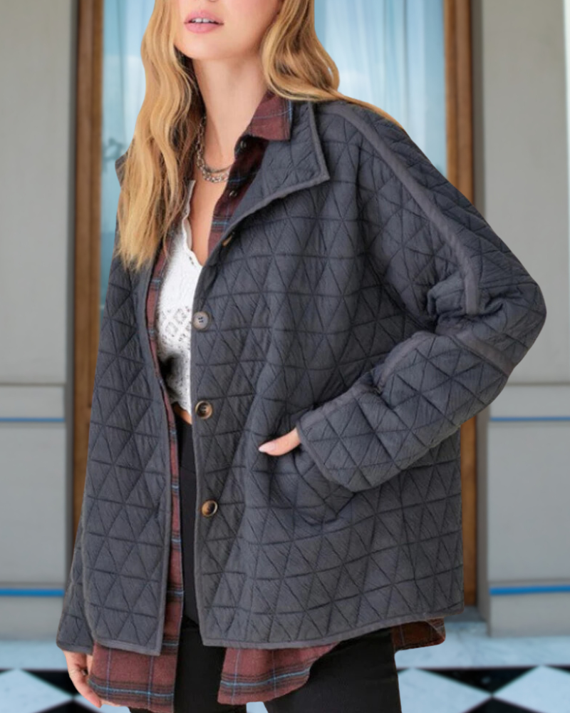 Oversize Weiche Steppjacke