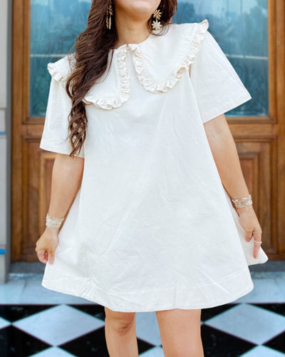 Peter Pan Kragen Mini Kleid