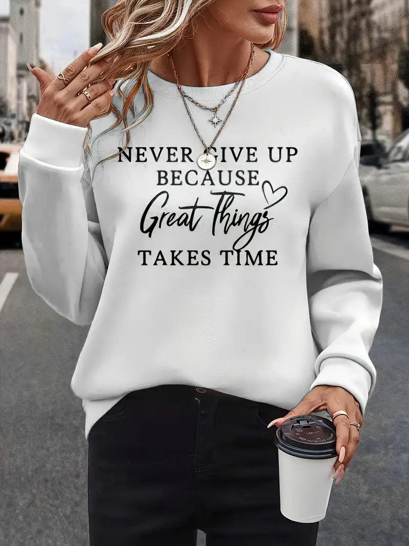 STELLA | Sweatshirt mit auffälligem Buchstabenprint