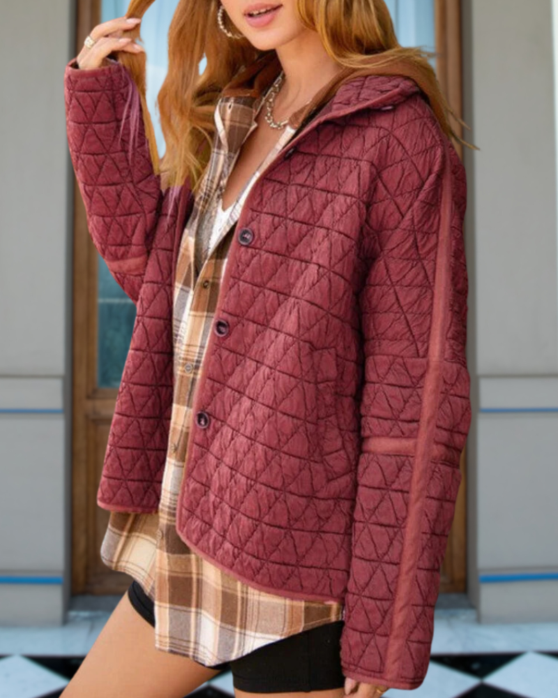 Oversize Weiche Steppjacke
