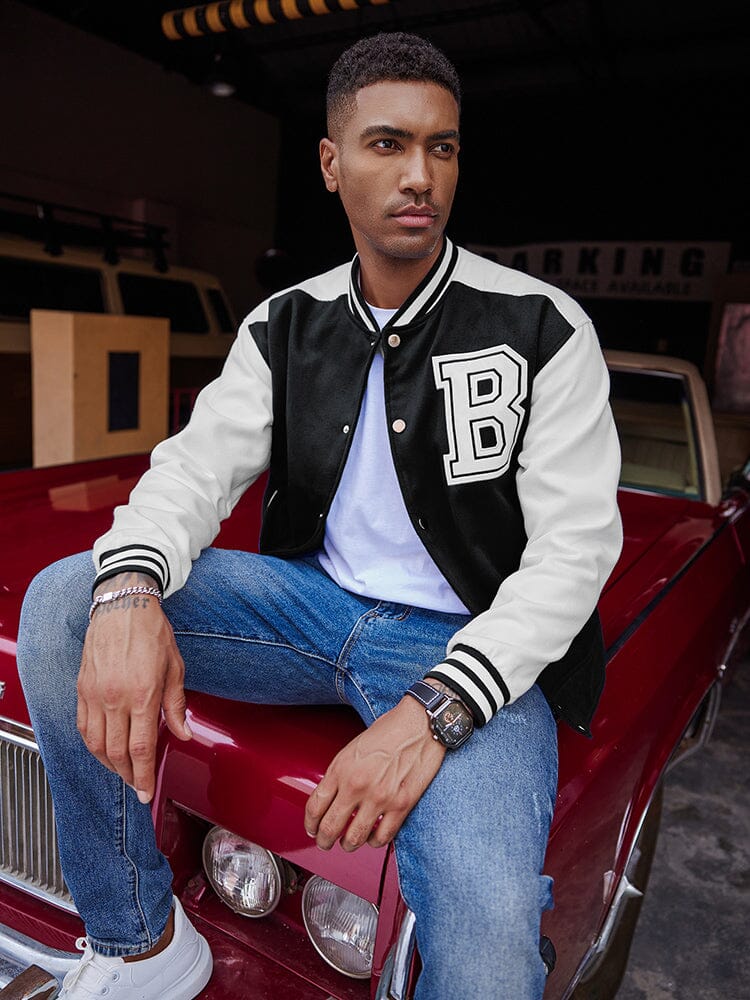 Stylische Letter Baseball Varsity Jacken
