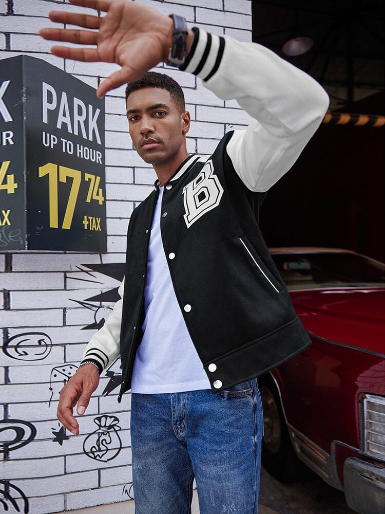 Stylische Letter Baseball Varsity Jacken
