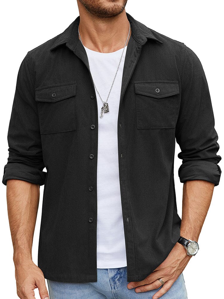 Freizeit Waffel Shirt Jacke