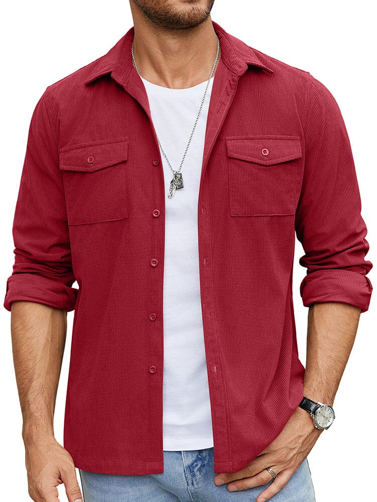 Freizeit Waffel Shirt Jacke