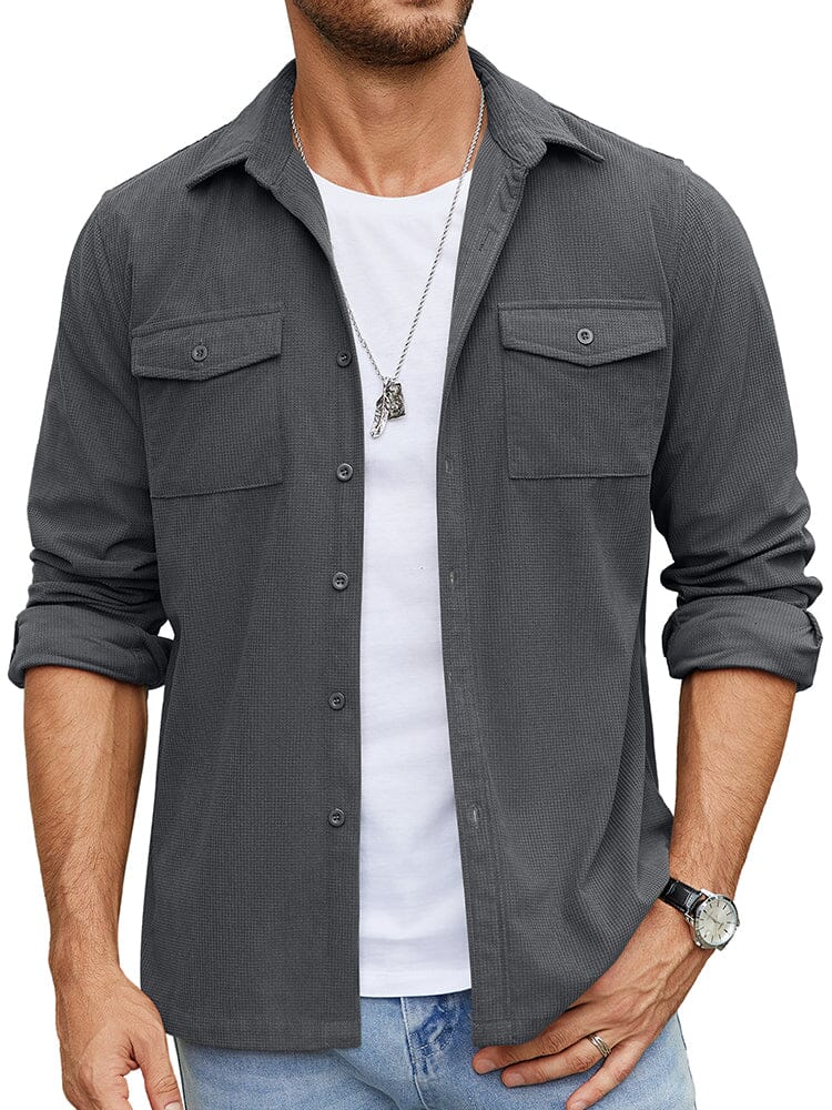 Freizeit Waffel Shirt Jacke