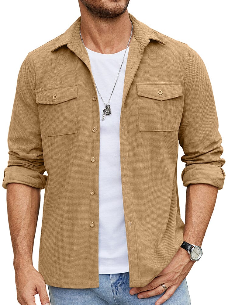 Freizeit Waffel Shirt Jacke