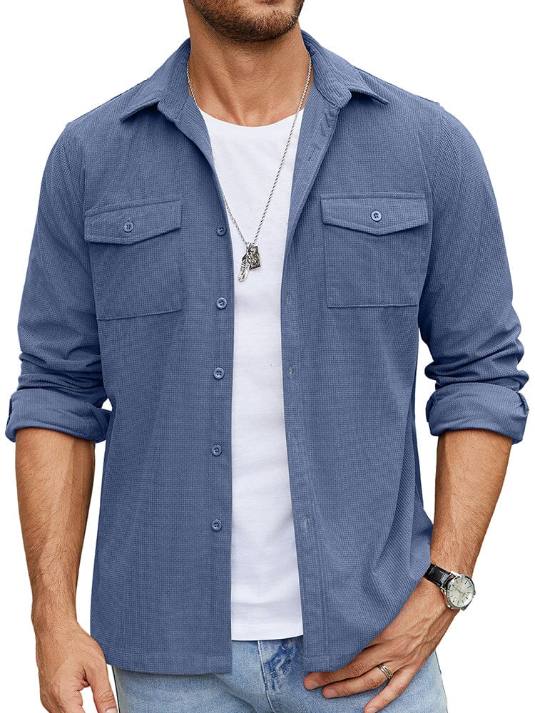 Freizeit Waffel Shirt Jacke