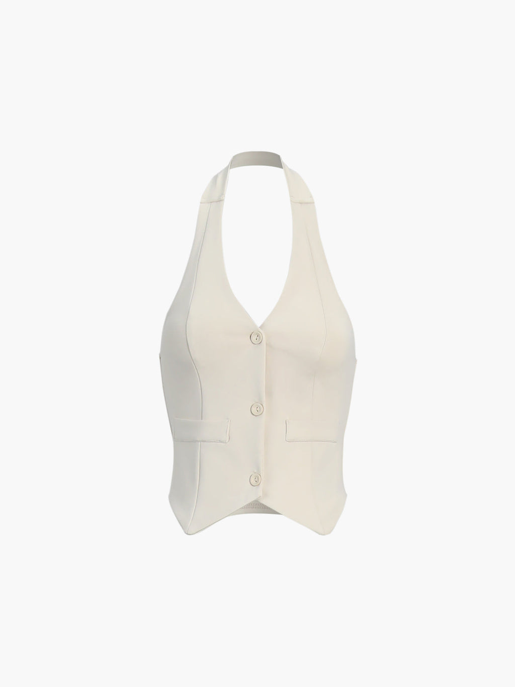 Elara Button-Up Halter-Weste & Rock-Set