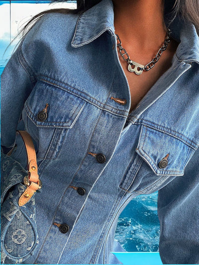 Ember Übergroße Denimjacke