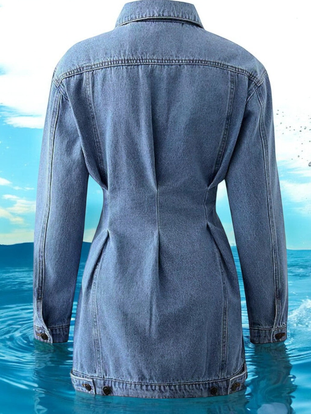 Ember Übergroße Denimjacke