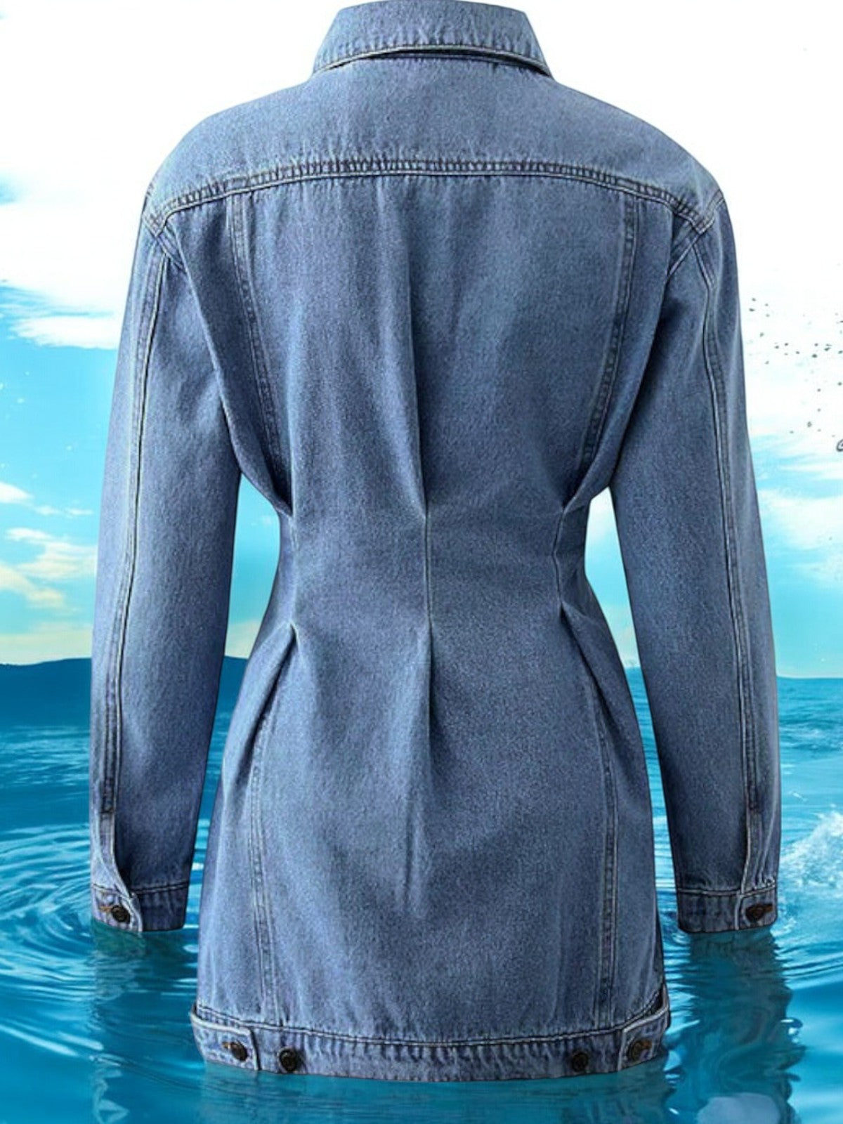 Ember Übergroße Denimjacke