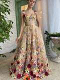Kaia Sommer Maxikleid mit abstraktem Blumenmuster