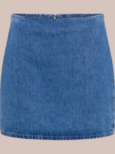 Marvelle Denim Knopf-Oben Rock Set