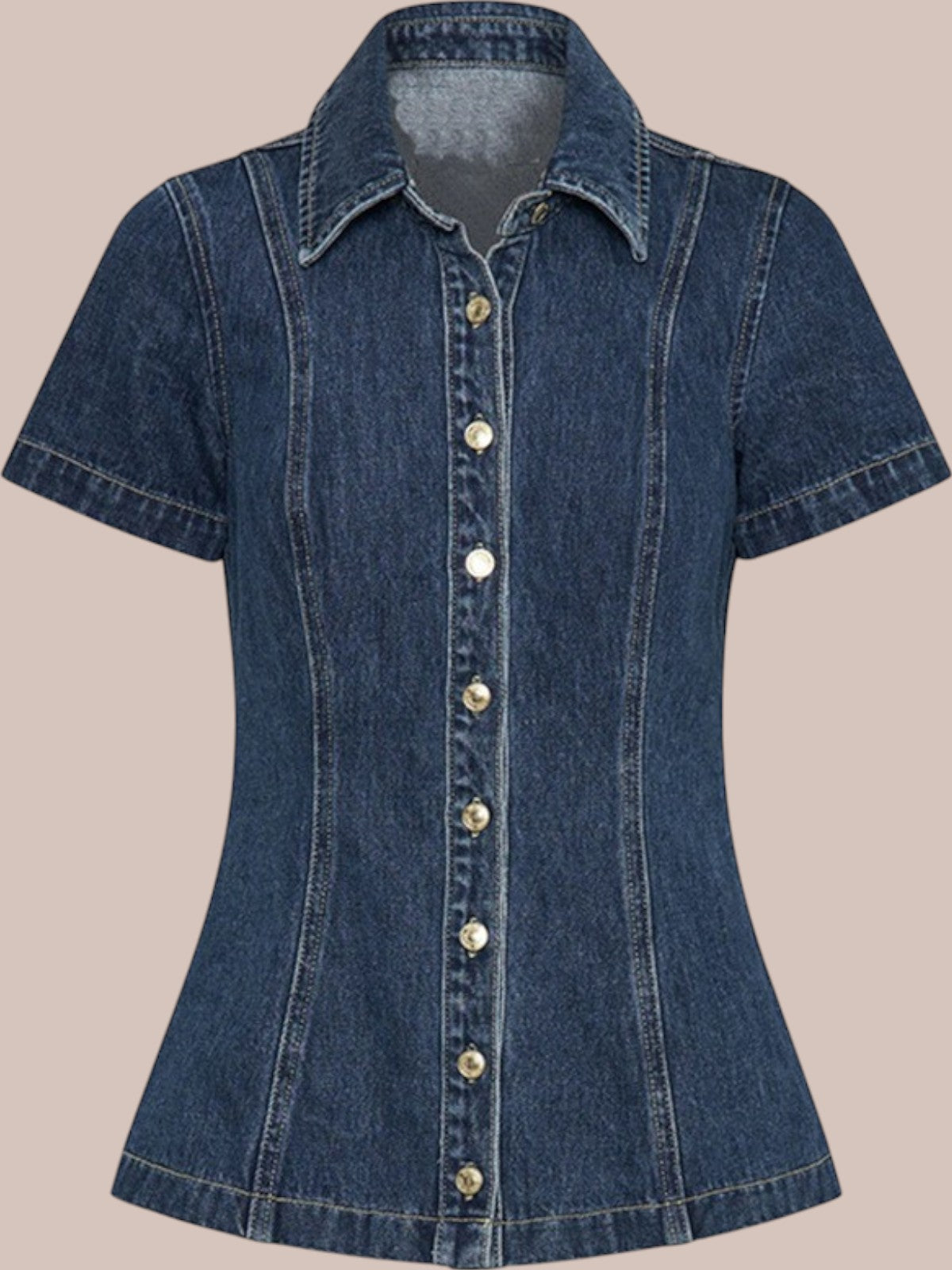 Marvelle Denim Knopf-Oben Rock Set