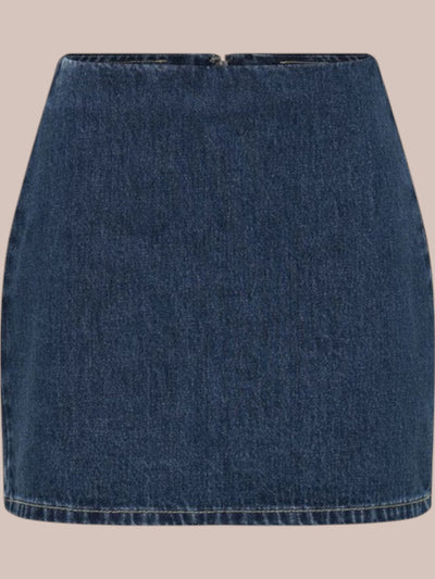 Marvelle Denim Knopf-Oben Rock Set