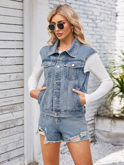Victoria Klassisches Denim Vest Top