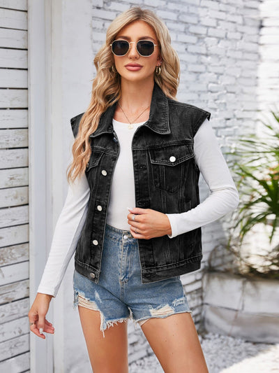 Victoria Klassisches Denim Vest Top