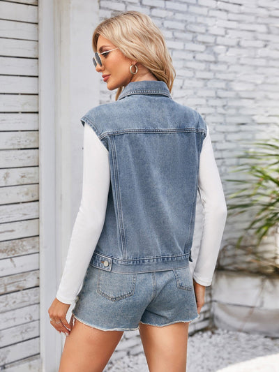 Victoria Klassisches Denim Vest Top