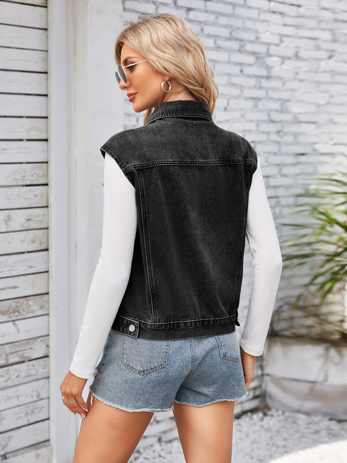 Victoria Klassisches Denim Vest Top