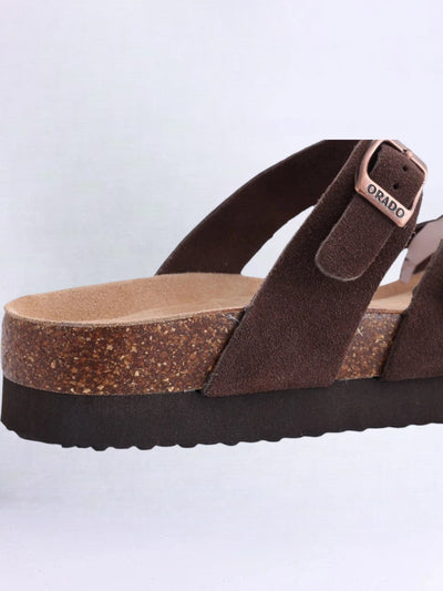 Orado Wildleder Kork Riemensandalen