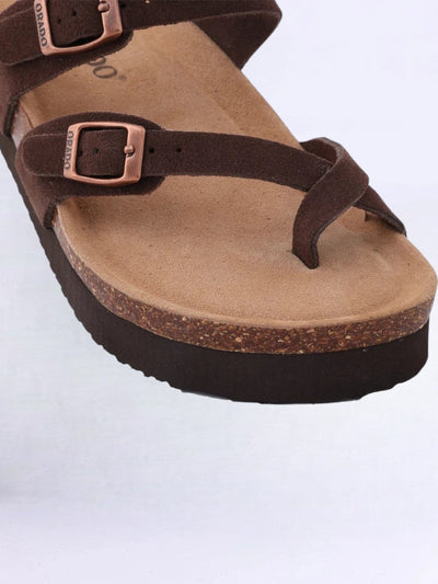 Orado Wildleder Kork Riemensandalen