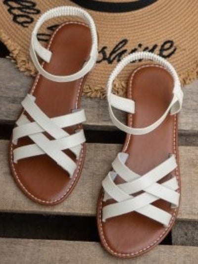 Vivara Römische Elastische Sandalen mit Kreuzriemen