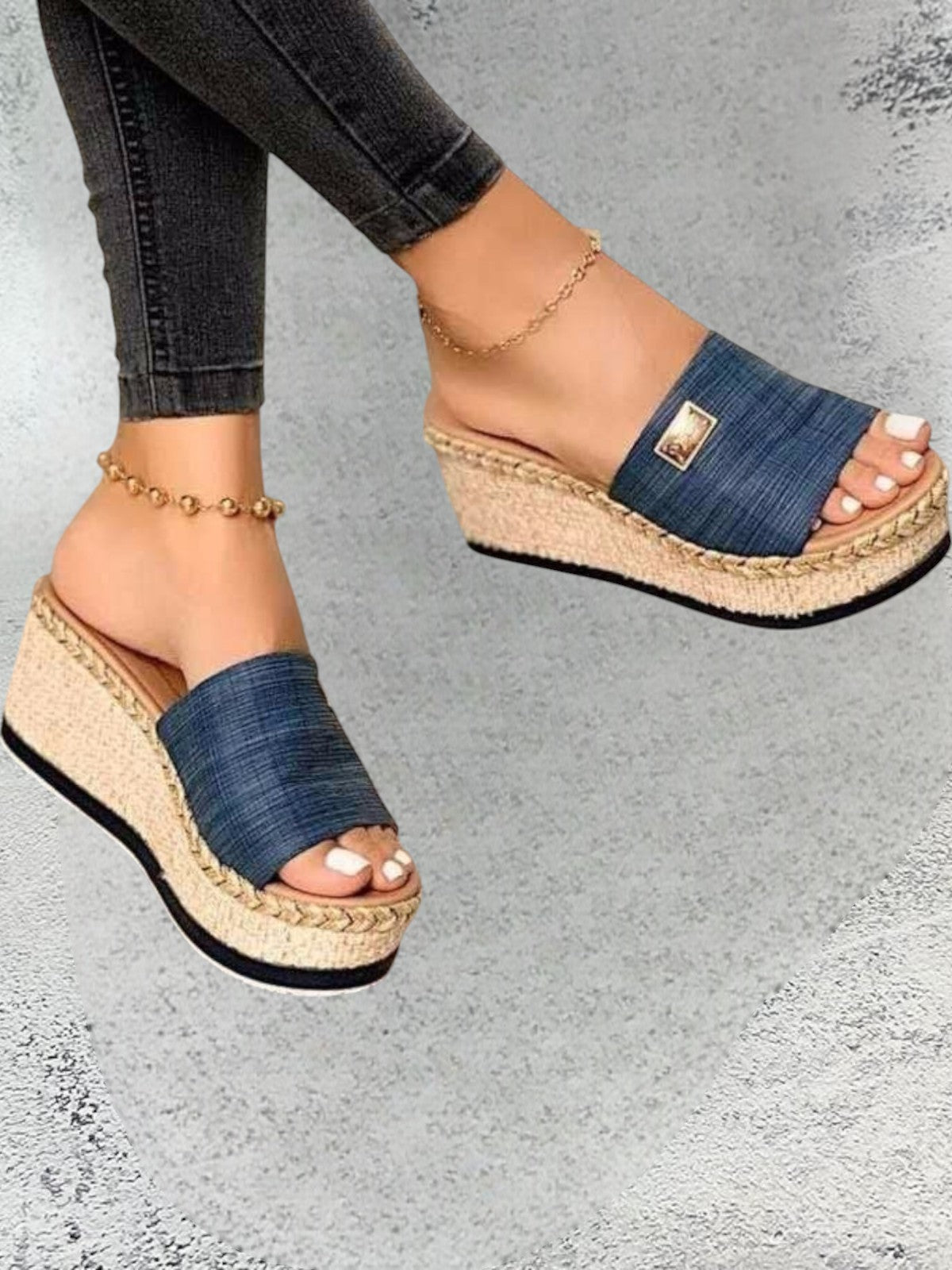 Vivara Sommer Wedge Sandalen mit offener Zehe