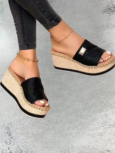 Vivara Sommer Wedge Sandalen mit offener Zehe