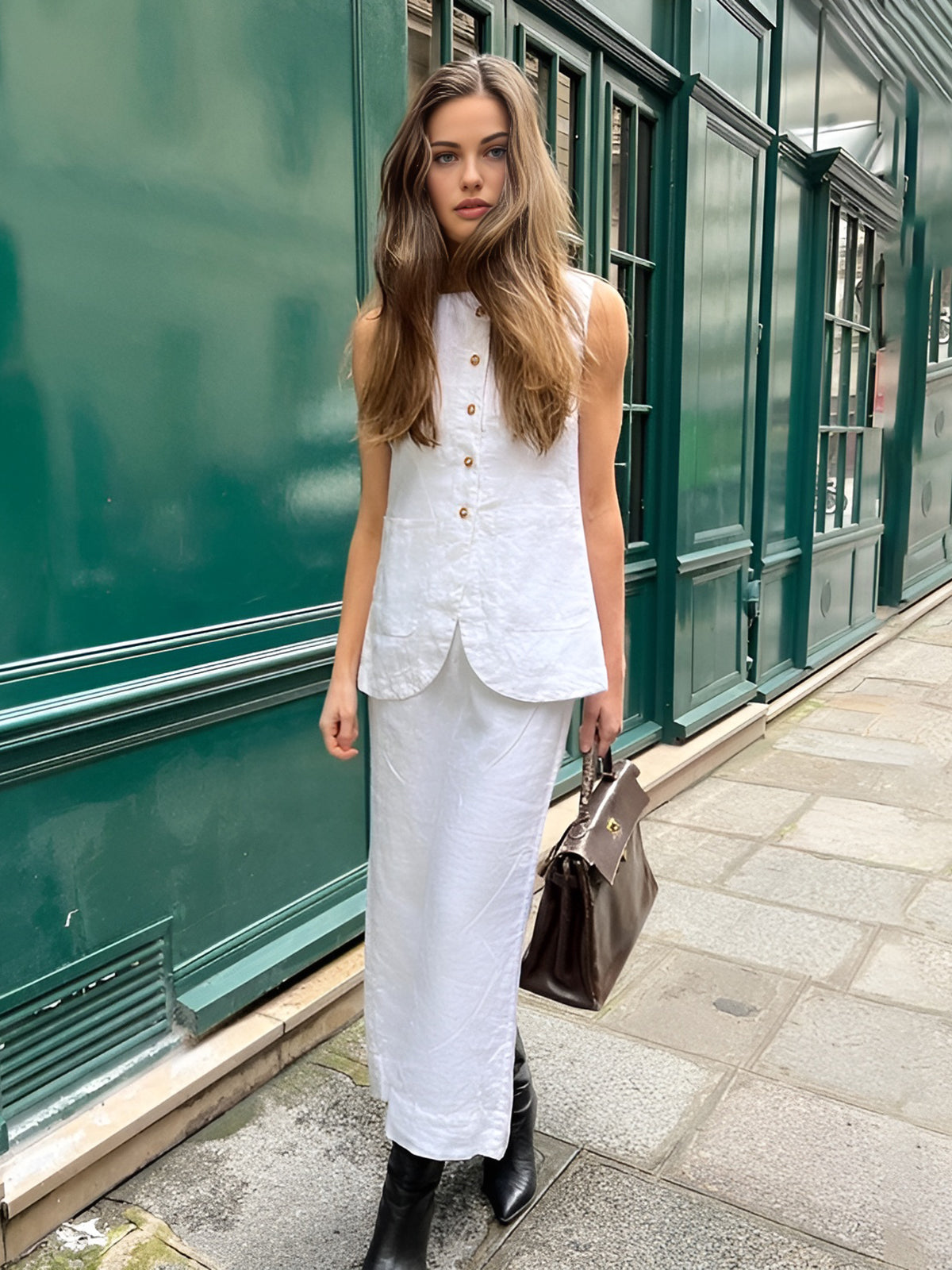 Elara Baumwollmischung Zwei-Teile Set