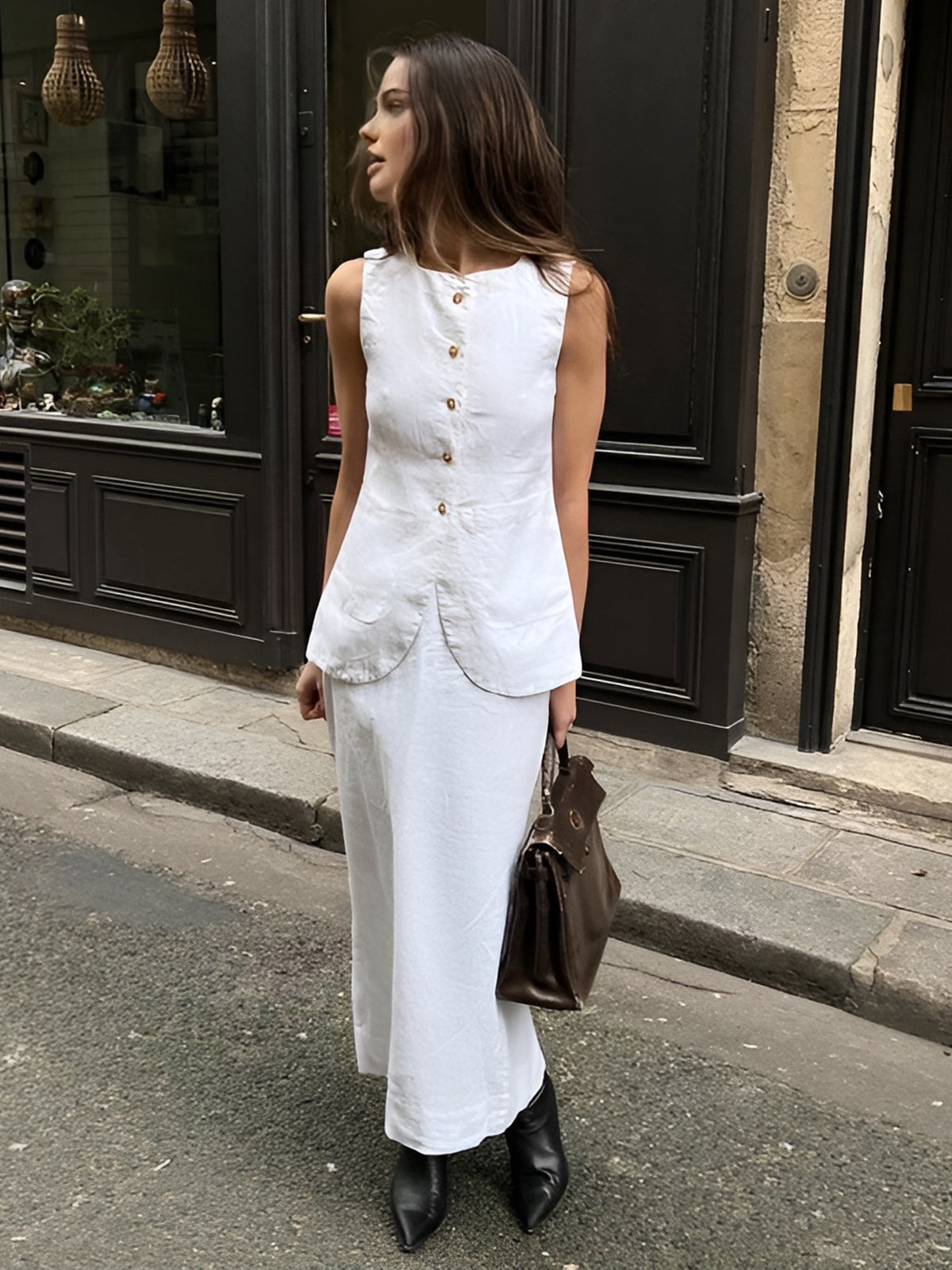Elara Baumwollmischung Zwei-Teile Set
