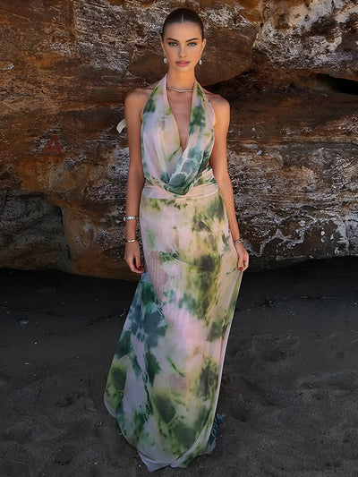 Seren Tie-Dye Halterrock-Set