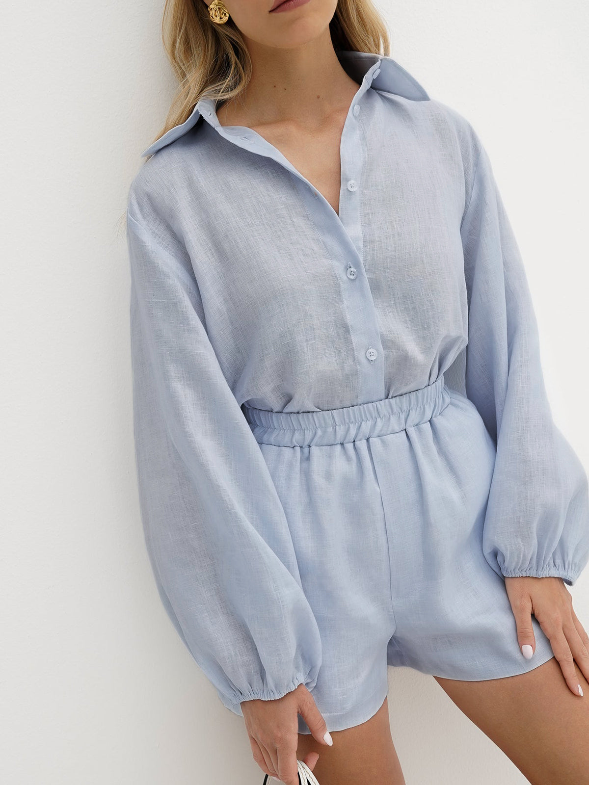 Arden Baumwoll-Leinen Shorts Set