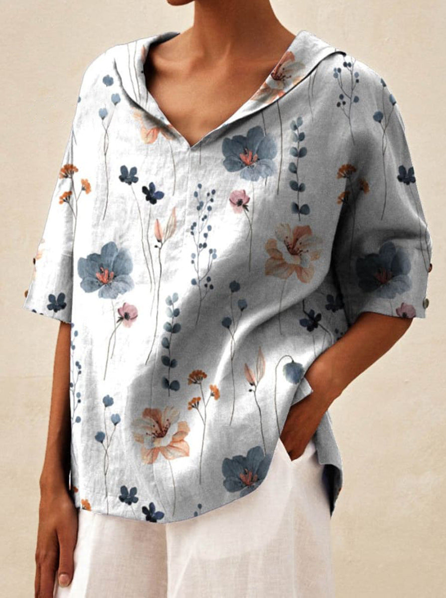 Pamela | Leichte und luftige Blumenbluse