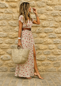 Romy – Long Bohemian Dress with Gathered Waist
