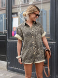 Leopard Print Cotton Shirt Dress