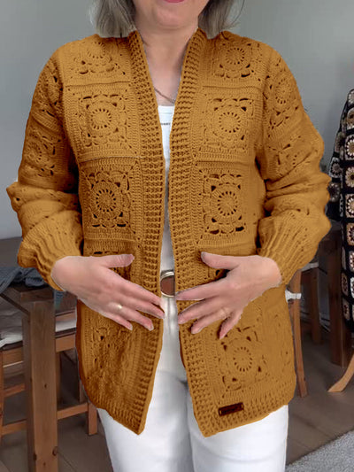 Vintage Häkelstrick Cardigan Pullover