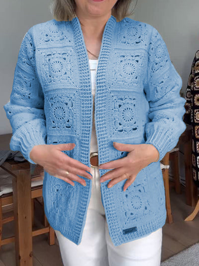Vintage Häkelstrick Cardigan Pullover