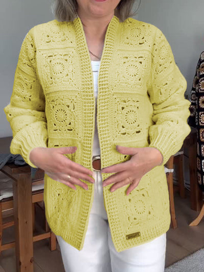 Vintage Häkelstrick Cardigan Pullover