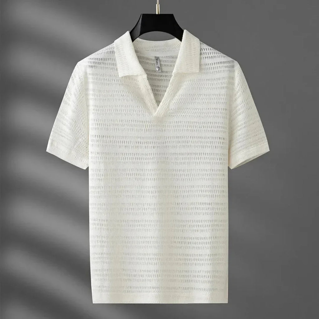 Eric Textured Knit Polo Shirt