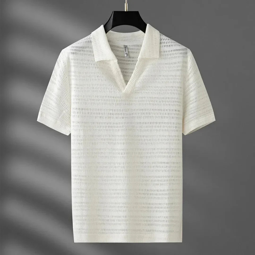 Eric Textured Knit Polo Shirt