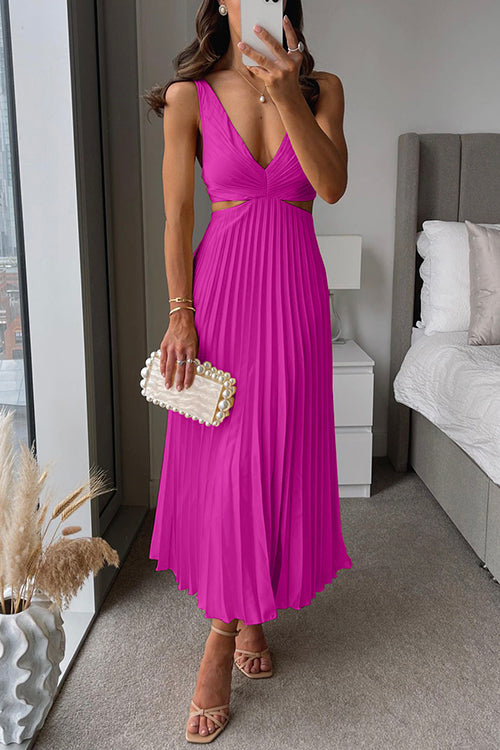 Elsa | Elegantes Plissiertes Maxikleid