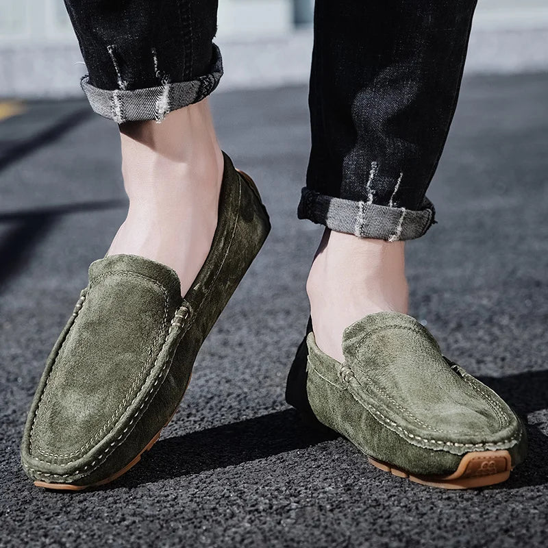 Radcliff Stitched Suede Loafers
