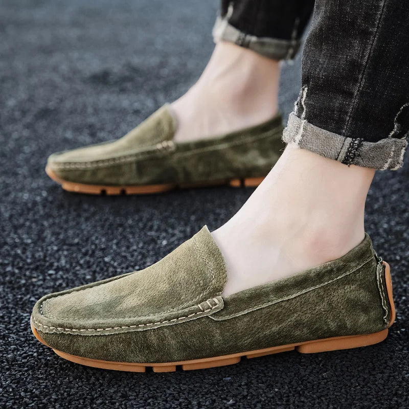 Radcliff Stitched Suede Loafers