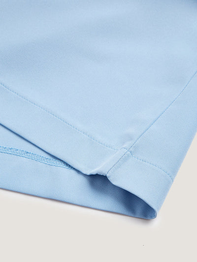 Plus Size Blau Kurzarm Herren Set