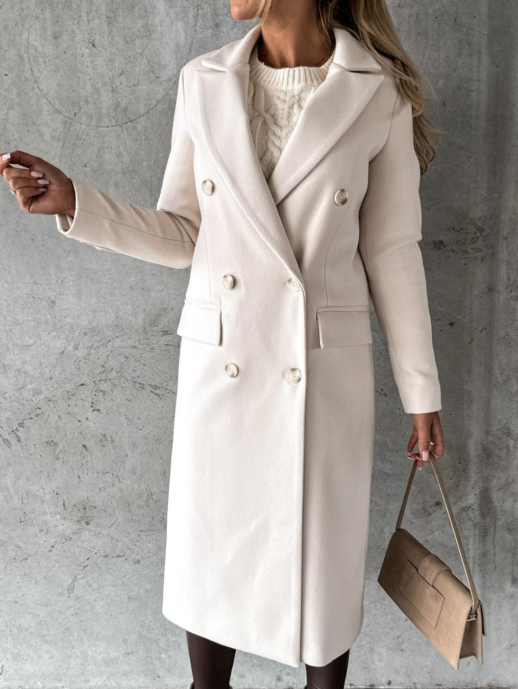 KATE | Wollmantel Langschnitt Damen