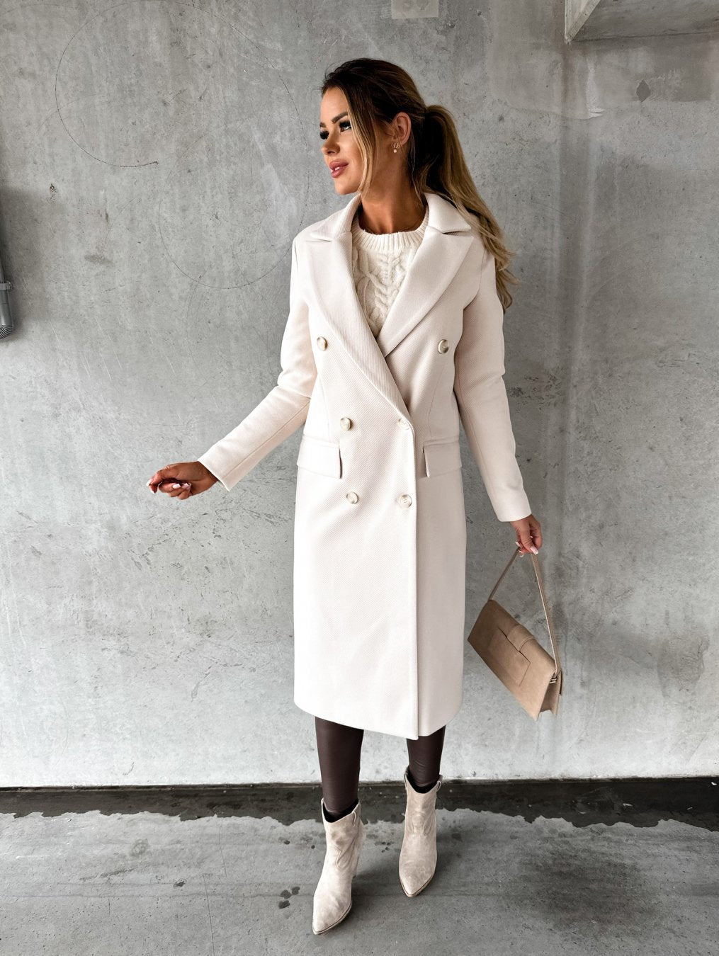KATE | Wollmantel Langschnitt Damen